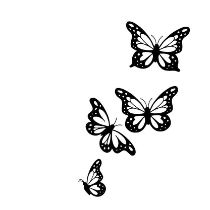 A tattoo design that consists of 4 butterflies