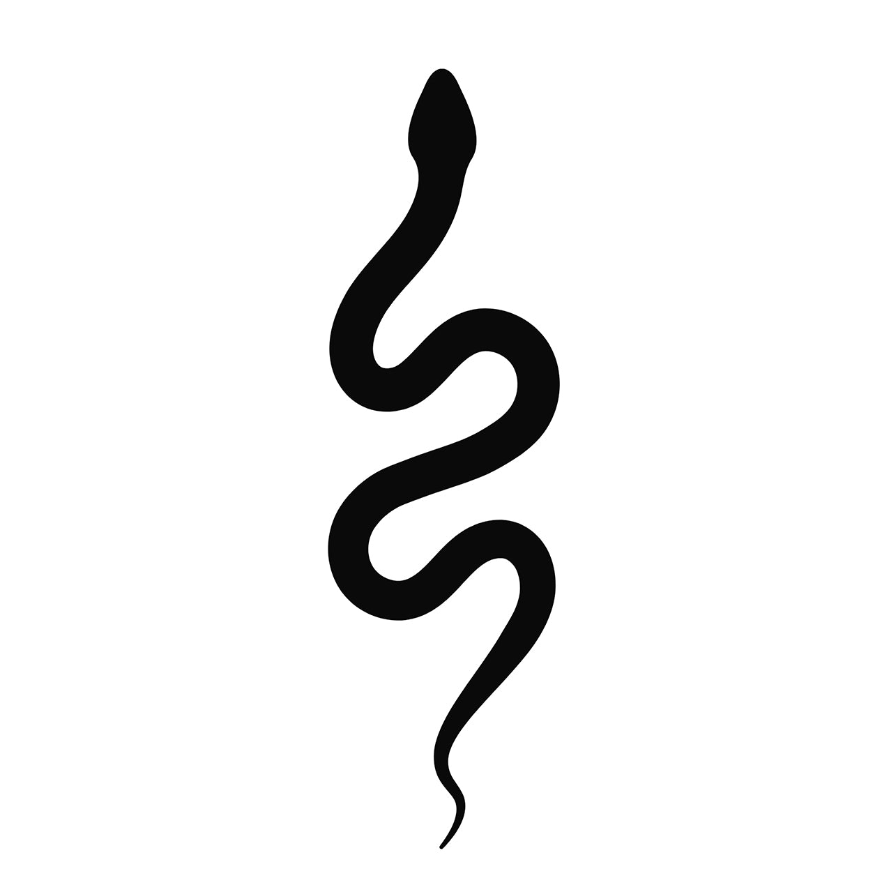 A tattoo design of a snake