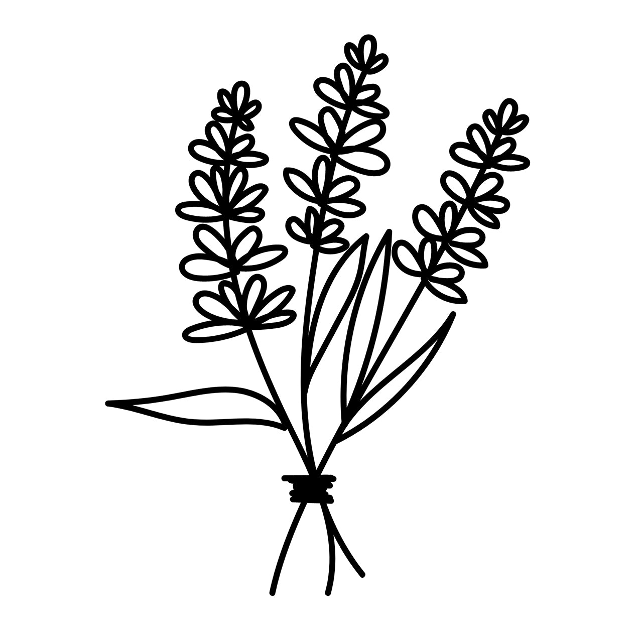 A tattoo design that represents a bouquet of lavender